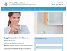 Tablet Screenshot of holmeswatertreatment.com